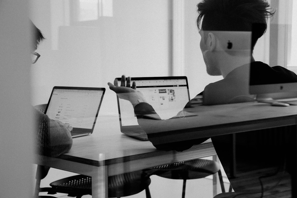 Team reviewing AI workflow